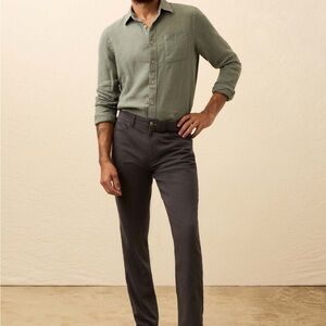 Faherty Men's Charcoal 5 Pocket Straight Jeans Size 36/32 EUC